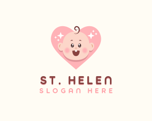 Cute Baby Heart logo design