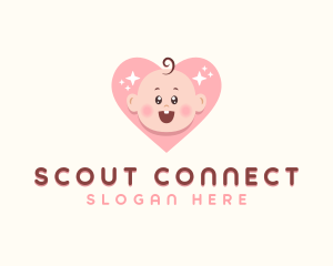 Cute Baby Heart logo design