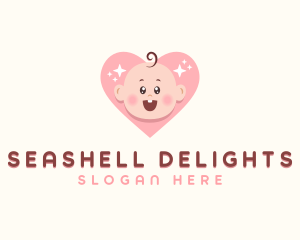 Cute Baby Heart logo design