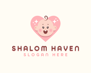 Cute Baby Heart logo design