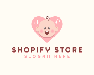 Cute Baby Heart logo design