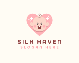 Cute Baby Heart logo design