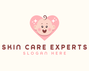 Cute Baby Heart logo design