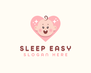 Cute Baby Heart logo design