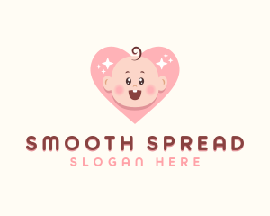 Cute Baby Heart logo design