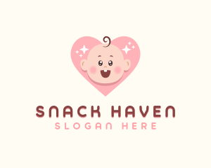 Cute Baby Heart logo design