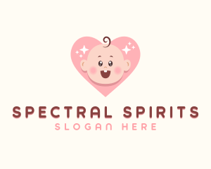 Cute Baby Heart logo design