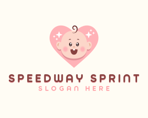 Cute Baby Heart logo design