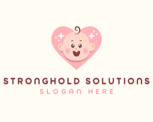 Cute Baby Heart logo design