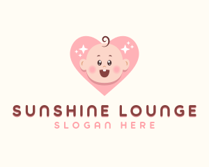 Cute Baby Heart logo design