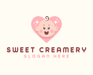 Cute Baby Heart logo design