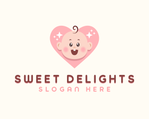 Cute Baby Heart logo design