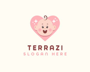 Cute Baby Heart logo design