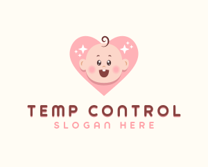 Cute Baby Heart logo design