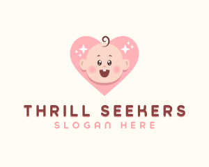 Cute Baby Heart logo design