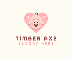 Cute Baby Heart logo design