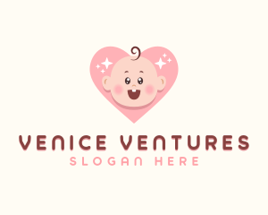 Cute Baby Heart logo design