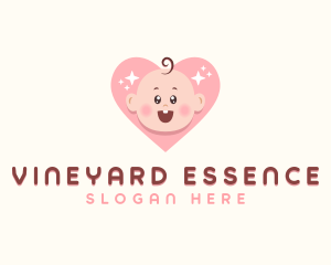 Cute Baby Heart logo design