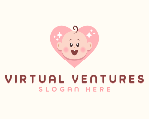 Cute Baby Heart logo design