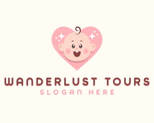 Cute Baby Heart logo design