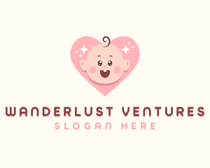 Cute Baby Heart logo design