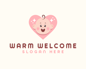 Cute Baby Heart logo design