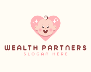 Cute Baby Heart logo design