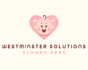 Cute Baby Heart logo design