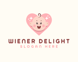 Cute Baby Heart logo design