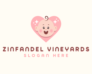 Cute Baby Heart logo design