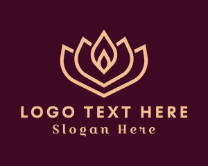 Spa - Lotus Flower Yoga logo design