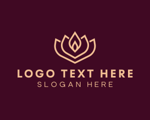 Luxe - Lotus Flower Yoga logo design