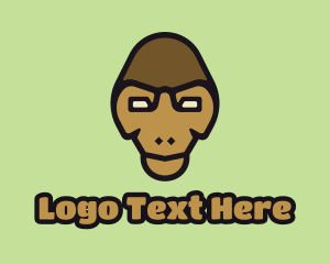 Extraterrestrial - Brown Monkey Head logo design