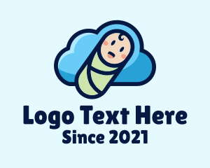 Children Care - Cloud Baby Swaddle logo design
