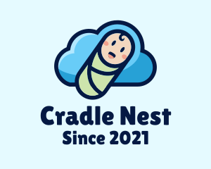 Cloud Baby Swaddle logo design