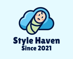 Cot - Cloud Baby Swaddle logo design