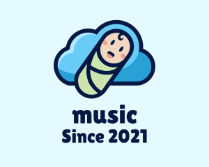 Babysit - Cloud Baby Swaddle logo design