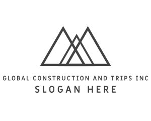 Modern Abstract Mountain Camp Logo