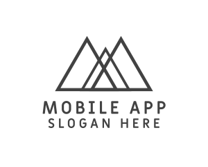 Modern Abstract Mountain Camp Logo