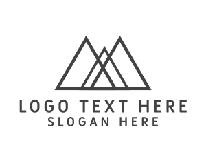 Hiking - Modern Abstract Mountain Camp logo design