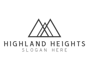 Highland - Mountain Peak Camp logo design