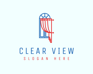 Window Room Curtain logo design