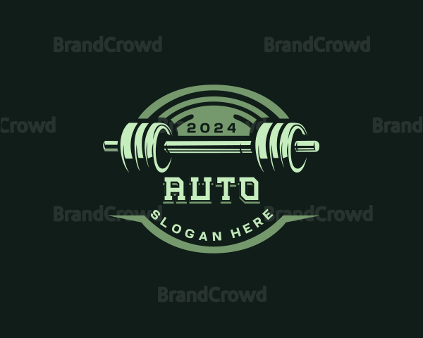 Barbell Gym Exercise Logo