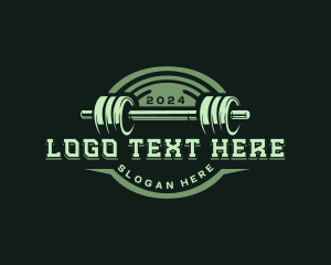 Powerlifting - Barbell Gym Exercise logo design