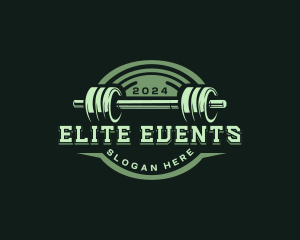 Powerlifting - Barbell Gym Exercise logo design