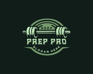 Preparation - Barbell Gym Exercise logo design