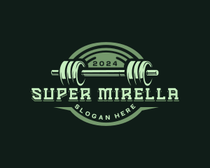 Bodybuilding - Barbell Gym Exercise logo design