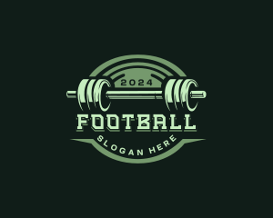 Fit - Barbell Gym Exercise logo design