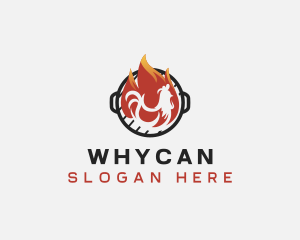 Spicy - Flame Barbecue Chicken logo design
