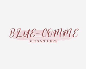 Feminine Watercolor Wordmark Logo